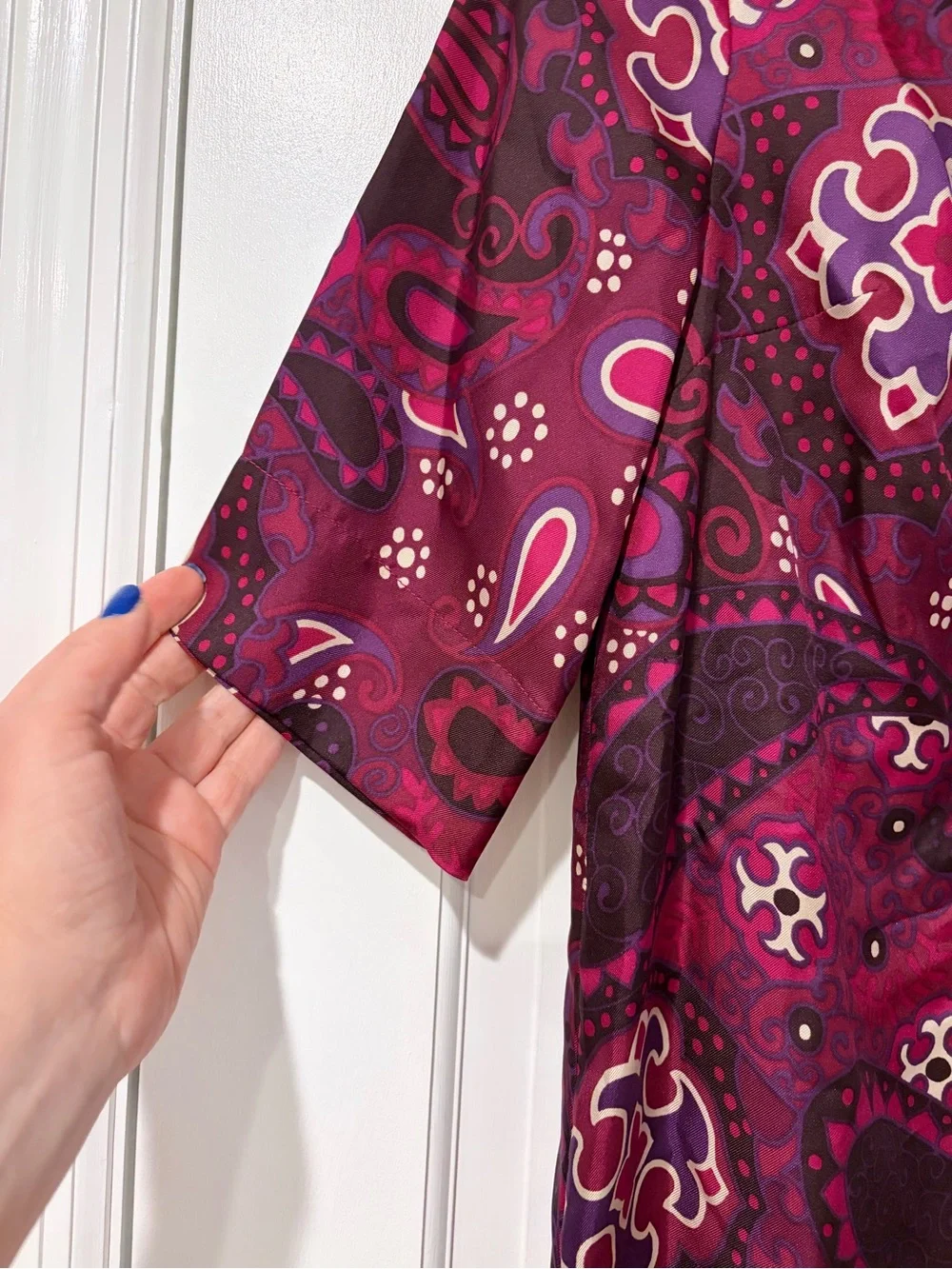 Banana Republic Purple Paisley Midi Dress